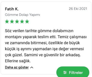 Fatih isimli müşterinin zamanında teslimatı vurgulayan görsel
