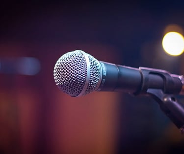 microphone on a stand