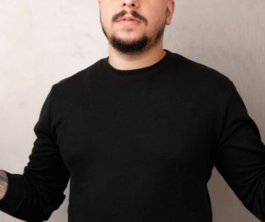 a bald bald man with a beard and a mustache