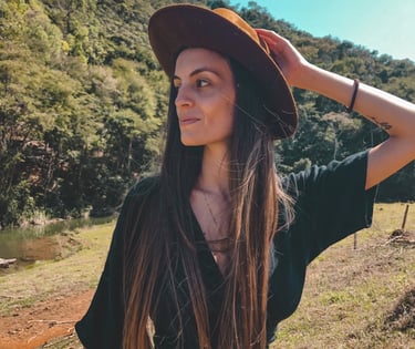 a woman in a hat and a hat