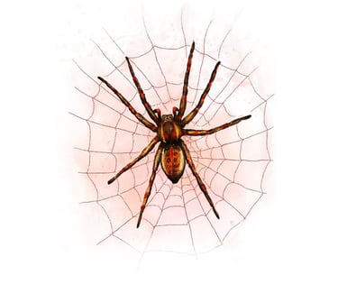 Spider artwork from the animal spirit oracle deck by sonia parker