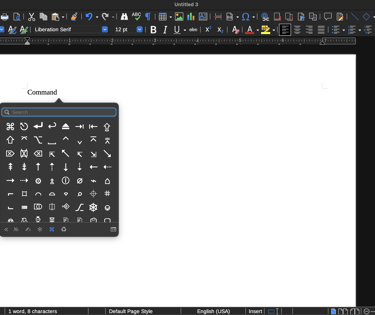 image of symbols on macOS