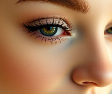 Cílios com extensão volume russo