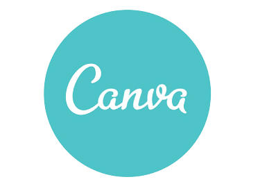 a canva logo with the word canva on it