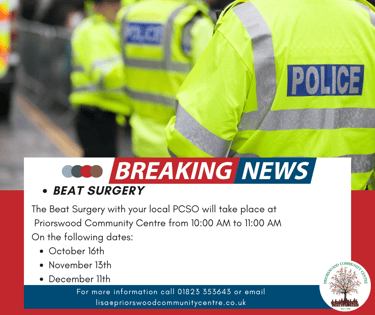 poster police surgery to see local PCSO
