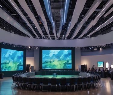 A close up of a sound board with many colors