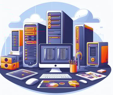 a desktop computer with a desktop computer and a desktop computer