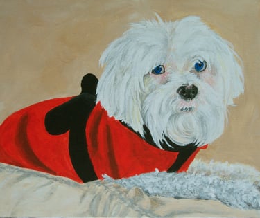 pet dog portrait artist art painting from your custom photograph acrylic