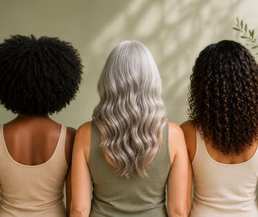 back view of healthy hair after using natural hair oil