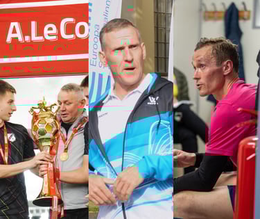 Eesti jalgpallurid ja treenerid tähistavad riietusruumis võitu A. Le Coqi karikaga.