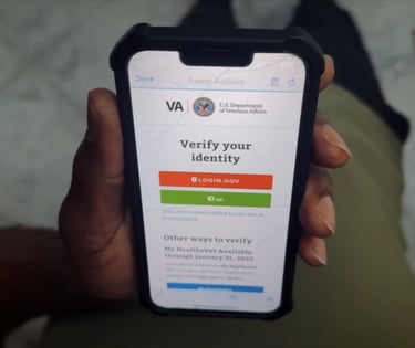 Veteran connecting to VA account in Vet mHealth app
