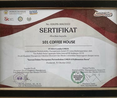 piagam penghargaan sutainability management award