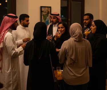 Local Saudi community enjoying a social event organized through LeWhdk