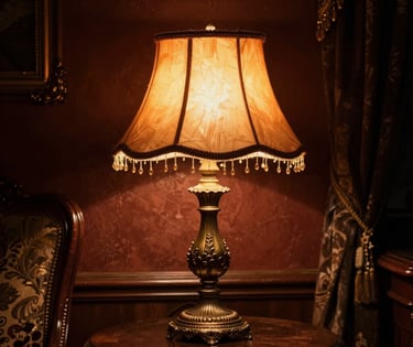 clear glass candle holder with lighted candles