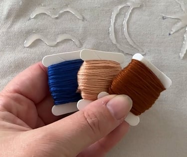 technique de broderie relief colle chaude