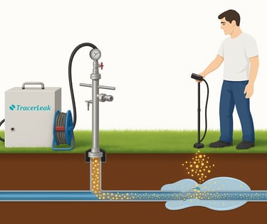 Ilustración funcionamiento gas trazador