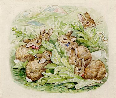 Beatrix Potter - The Tale of the Flopsy Bunnies (page 23), 1909, Frederick Warne & Co.