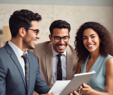 Two service windows with blue signs above each window. The left sign reads 'Facturacion Caja' and the right one reads 'Faturamento Caixa.' These windows appear to be part of a billing or payment service area. A few items, such as boxes and papers, are placed behind the windows. A small digital display shows a number.