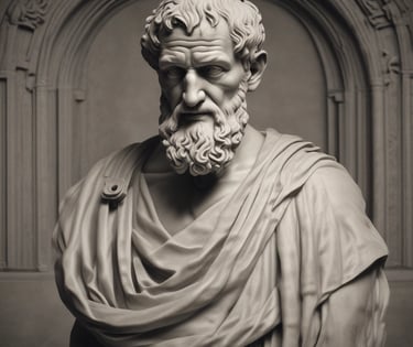 A calm person meditating in a peaceful natural setting at sunrise.