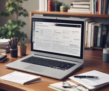 A close-up of a traffic ticket and a pen on a wooden table.