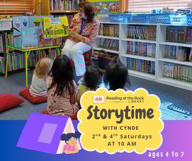 Storytime with Cynde is every Saturday Morning!