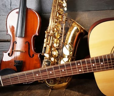 Ensemble des instruments de musique dispensés à l'AMC