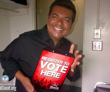Celebrities use Facebook and Twitter to register voters