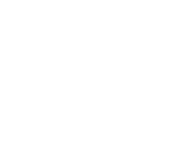 Logo minimaliste d'arbre blanc avec feuilles courbées sur fond noir.