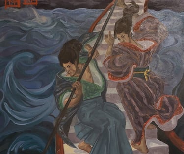 oil painting, Japanese printmaking