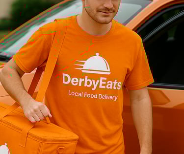 DerbyEats driver out for food delivery