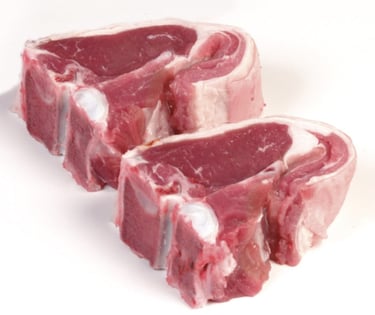 2 Raw mutton loin chops