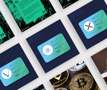 Exemples de visuels de réseaux sociaux CryptoFeel