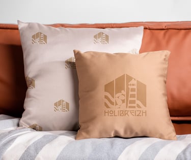 Logo Holibreizh impression sur coussins tissus 