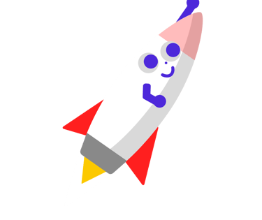 Acceleread speed reading rocket smiling
