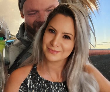 Ai-generated artwork that shows random weird people behind pretty blonde girl, ai-generated artwork 