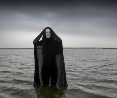 Scary, blurred face, creepy creature, grim reaper artwork ai-generated by LVF @lvf.lvx