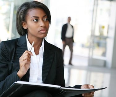 Black Woman Focused Professional