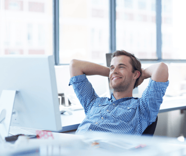 Image of an Accountant sitting back and relaxing