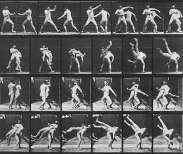 Wrestling Studies by Eadweard Muybridge, 1880s