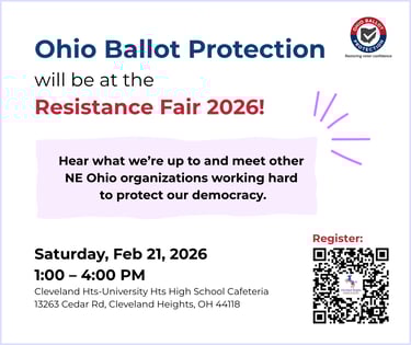 Ohio Ballot Protection at the Resistance Fair, 2026