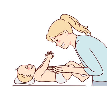 a woman in a diaperfective diaper