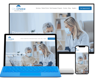 citychoice medical web mockup