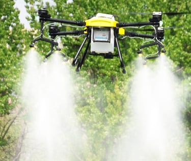 Fumigación con drones agricolas