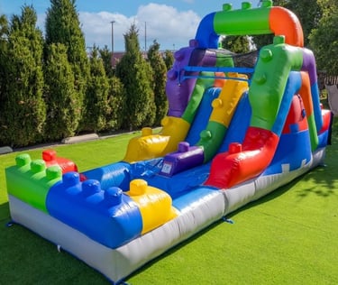 Block Party Double Slide. Dry, Wet with Pool or Ball Pit. Bookings 832-216-8423