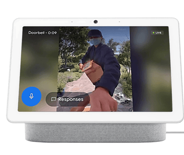 ดูภาพจากกริ่งวิดีโอผ่านจอ Google Nest Hub
