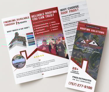 roofing company brochure design