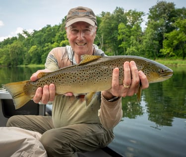 Baker caught this huge brown on a midge!