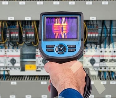 Termal kamera ölçümüyle endüstriyel elektrik sistemlerinde olası arızalar önceden tespit edilir.