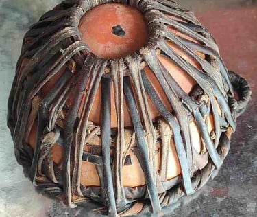 Traditional Indian Dafli Tambourine – Handcrafted  Drum with Metal Jingles Used in Folk and Devotional Music