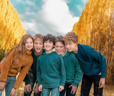 Sesión de fotos para familias en Bariloche. Fotografía familiar